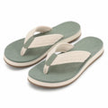 Infradito 42/43 verde salvia e beige con tomaia tessile - suola sagomata antiscivolo per tempo libero