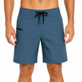 Costume da bagno uomo XL in tessuto sintetico blu petrolio con coulisse e tasca con zip