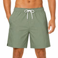 Costume da bagno uomo XL in tessuto verde salvia con coulisse e tasche